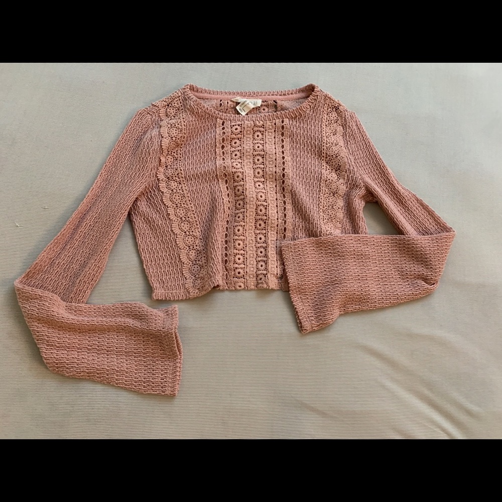 F21 cropped sweater